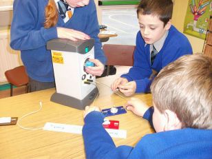 Pupils learning about electricity & energy